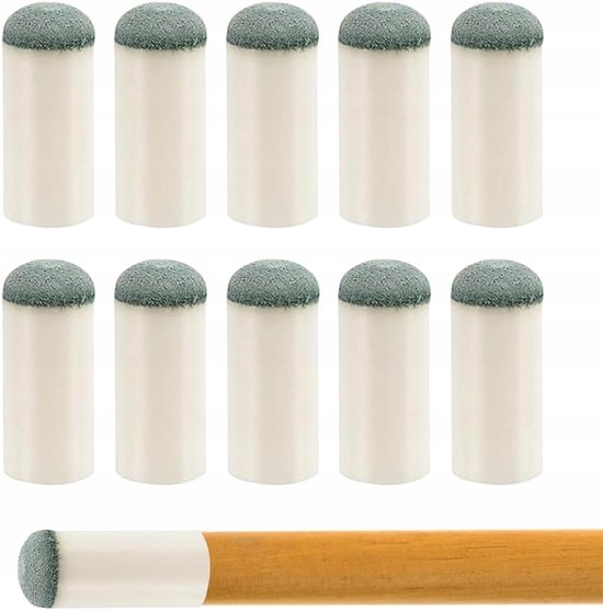 10 Biljartkeu Tips 13mm - Zonder Lijm, Eenvoudige Vervanging