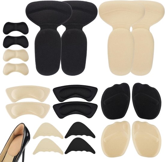 10 Paar Herbruikbare Kussen Pads voor Hakken, Zelfklevende Bescherming voor Hakken, Voorkom Pijn en Verbeter Comfort met Steun en Grip voor Schoenen
