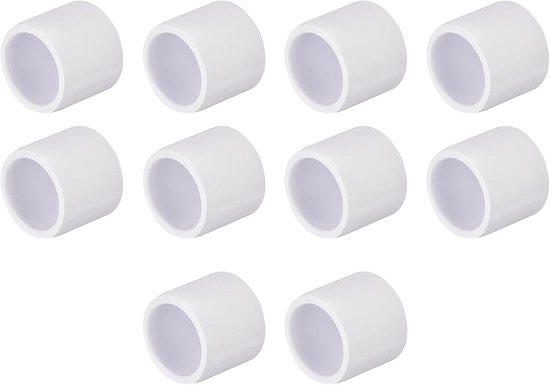 10 Stuks 1/2 Inch PVC Buiskap Fittingen, PVC Eindkappen voor DIY Projecten, Tuinondersteuning en Opslagstructuren