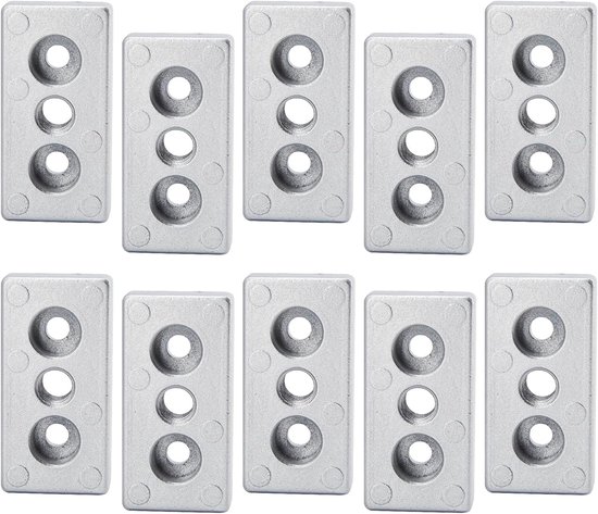 (10 stuks) 3060 Serie M12, M8 Aluminiumlegering Vierkante Basisplaten Verbindingshoekbeugel voor Aluminium Extrusie Profiel