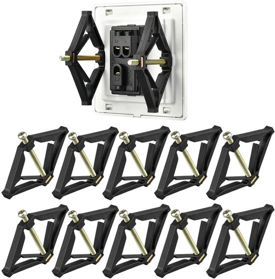10 Stuks 86 Type Cassette Steunstangen voor Wandmontage - Accessoires voor Elektriciens en Reparatietools