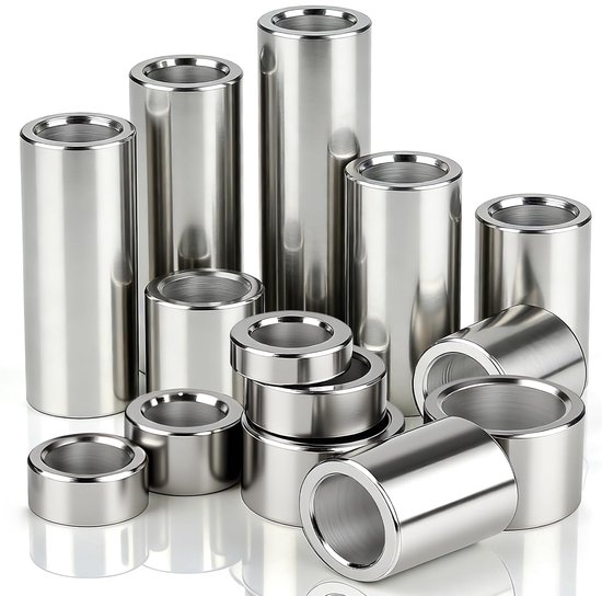 10 stuks afstandshulzen 8 mm ID x 12 mm OD x 6 mm L afstandhouders roestvrij staal 304 ronde afstandshulzen zonder binnendraad kolommen voor schroeven M8 voor bouwen en andere mechanische