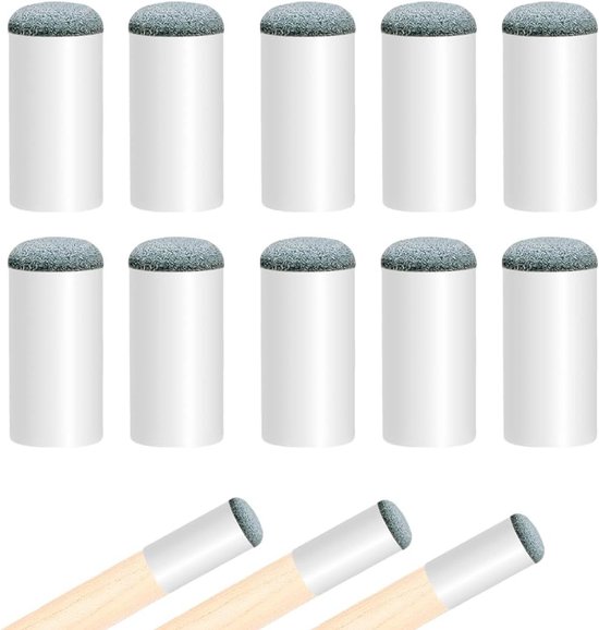 10 Stuks Beschermers voor Billiard Queues | Leer en Kunststof Puntbescherming voor Snooker en Pool 10 Mm van Merkloos