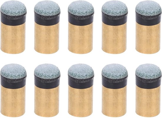10 Stuks Billiard Cue Tips voor Pool Stokken - Vervangingspunten van 11MM voor Billiard Spellen en Accessoires van Merkloos
