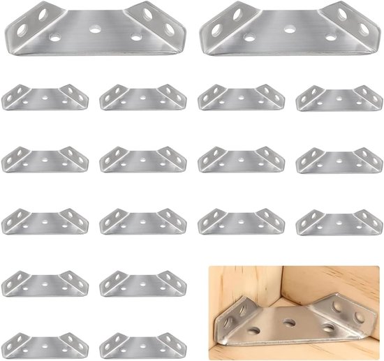 10 stuks hoekverbinder meubelconstructie universele hoekverbinder voor meubels gemaakt van roestvrij staal met schroeven voor kast tafel stoel