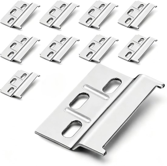 10 Stuks Kastophangers Metalen Wandbeugel 60 mm Verzinkt Staal | Verzinkte stalen kastophangers 60 mm voor wandkasten, geschikt voor keukenkasten, planken en meubels