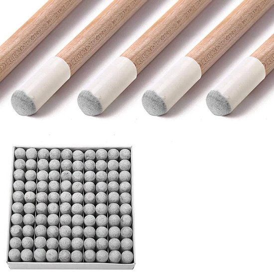 100 Stuks 13mm Billiard Cue Tips - Vervangende Snooker Pool Cue Ferrule Tips
