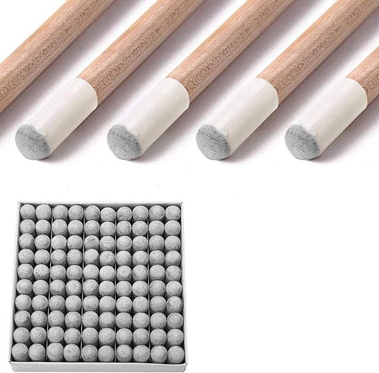 100 Stuks 13mm Billiard Cue Tips voor Snooker en Pool, Zachte Vervangende Ferrule Tips voor Cue Sticks