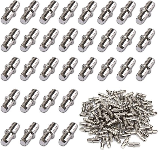 100 stuks basisbeugels, 5 mm diameter, metalen schapsteunen, zilver, voor stevige bevestiging en ondersteuning