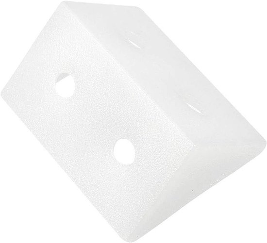 100 Stuks Plastic Hoekbeugels voor Planken en Meubels, 90 Graden Hoekbeugels met 4 Gaten voor Versterking van Hoekverbindingen en Lades, Afmetingen 33 x 19 x 19 mm