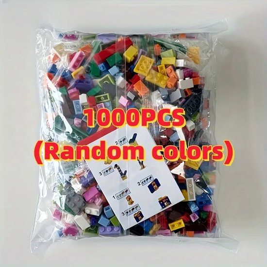 1000-delige DIY Bouwstenen Set - Creatief & Educatief Bouwpakket - Geschikt voor LEGO - Ideaal voor Kinderen en Volwassenen - Leert Basisbouwprincipes - Kleurige Mix - Hoge Kwaliteit ABS van 100%