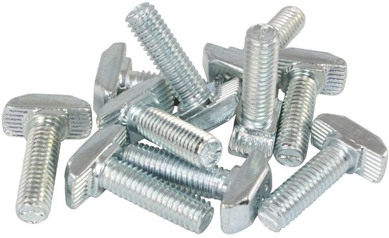 100x hamerschroef groef 8 - type B - M6 x 20 mm, brug 1,5 mm, verzinkt staal