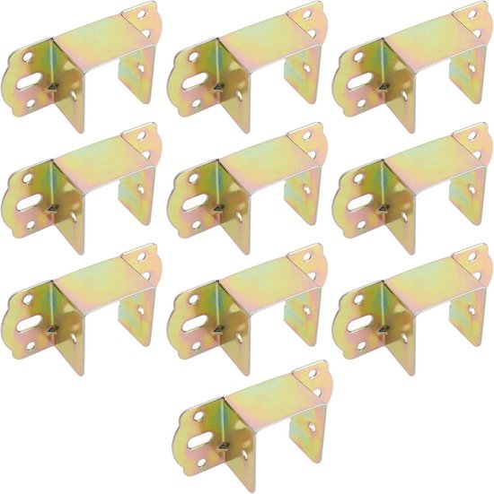 10Pcs Metalen Vierkante Beugel Bed Ondersteuning Ijzer Bed Scharnier Metalen Bed Rail Vierkante Frame Beugels Bed Hardware Accessoires Voor Thuis