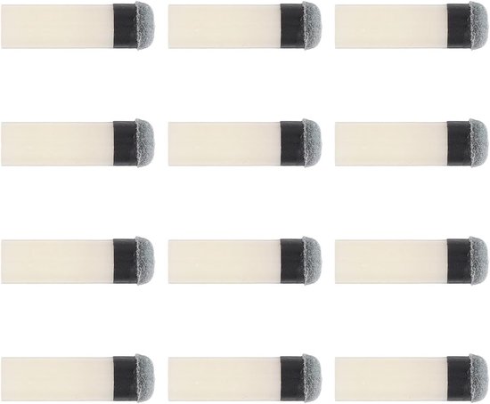 12 Stuks Grijze Schroefbare Biljartkeu Tips voor Snooker Pool Universele Vervangende Cue Tips voor Precisieslagen Duurzame Billiard Accessoires voor Recreatie Spelkamers