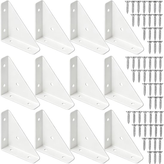 12 Stuks Hoekhoekhoek, Hoekhoekhoek Metaal Wit, Hoekverbinder