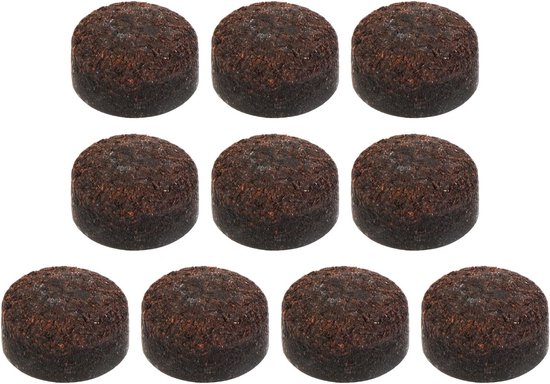12mm Billiard Cue Tips - 10 Pack Pool Stick Replacement Tip - Snooker Cue Tips voor Pool Cue - Bruin van Merkloos