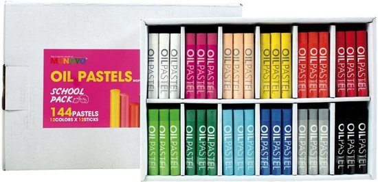 144 Oliekrijtjes in Assortiment van Kleuren - 11 x 70 mm