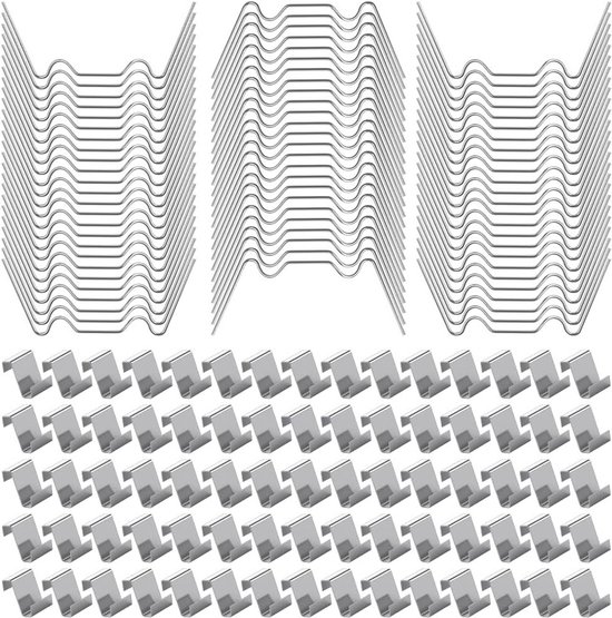 150 Stuks Kassenclips voor Glas, RVS Glasklemmen, Vervangingsaccessoires voor Glazen Ramen en Kassen, Ideaal voor Bevestiging en Ondersteuning