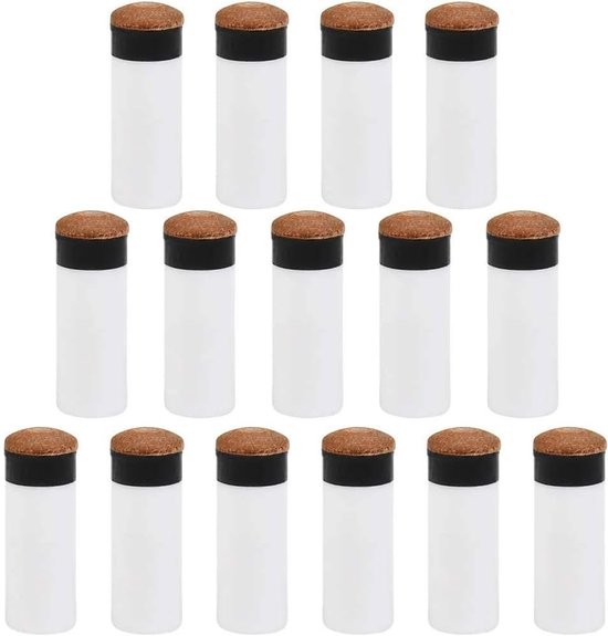 15mm en 12mm Billiard Cue Tips Set, Harde Vervangtips met Schroef en Polsbeugel voor Snooker en Pool Accessoires
