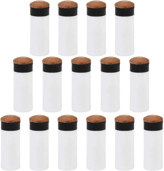 15mm en 12mm Billiard Cue Tips Set - Harde Vervangtips met Schroefdraad en Polsbeugel voor Snooker en Pool Accessoires