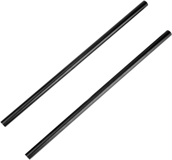 15mm Rods van Zwart Aluminium voor Schouder Rig Ondersteuningssysteem van 40cm - Set van 2 voor Videoproductie