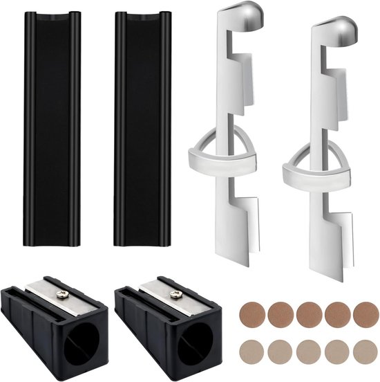 16-delige Billiard Cue Reparatie Kit - Billiard Cue Reparatie Tool met 2 Cue Klemmen - 10 Cue Tips - 2 Billiard Ball Vormers - 2 Cue Tips Trimmers voor Billiard Cues Vervanging van Merkloos