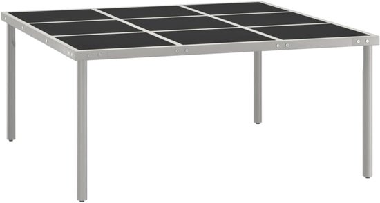 170x170x74,5 cm glas staal