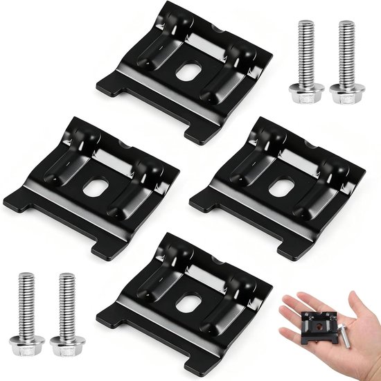 1J0803219 Houder voor accu, 4 stuks, houder voor accu, houder voor accu, met schroef, batterijhouder voor auto, SUV, klemstrip voor autoaccu, 1J0803219