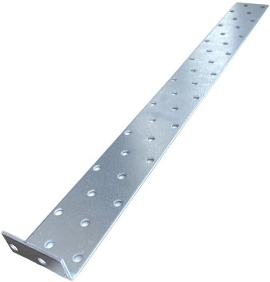 2 mm - houten connector hoek metaal 380 x 20 x 40 mm - metalen hoek 90 graden balkconnector klein - montagehoek verzinkt staalhoek