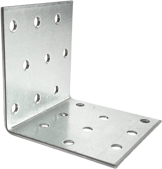2 mm montagebeugel - 100 stuks houten connectoren hoek metaal 60 x 60 x 60 mm - metalen hoek balkverbinder klein - montagebeugel bouwhoek verzinkt staalhoek