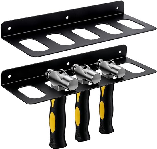 2 Pack Koolstofstaal Trailer Hitch Opslag Beugel 2 "Trailer Hitch Houder Mount voor Truck Bed Cargo Rack Opslag en Trailer Accessoires Organisatie, Zwart