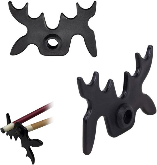 2 Pack Premium Snooker Cues met Bridge Headrest en Spider Holder - Professionele Billiard Accessoires Set voor Spelers - Compatibel met Standaard Pool Sticks voor Verbeterde Gameplay en Snookerervaring van Merkloos