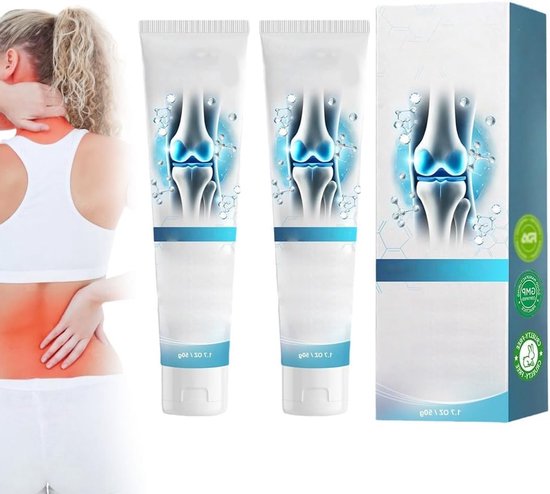 2 PCS Hyaluronzuur Gewricht Herstelcrème, Verzorging voor Gewrichten en Botten, Crème voor Rug, Nek, Handen en Knieën met Hydraterende Eigenschappen
