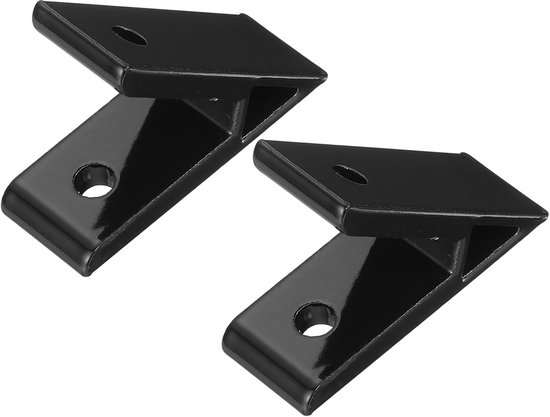 2 stuks 45 graden hoek aluminium beugels voor profielen, verbindingsverbindingen voor profielen uit de 3030 serie (zwart)