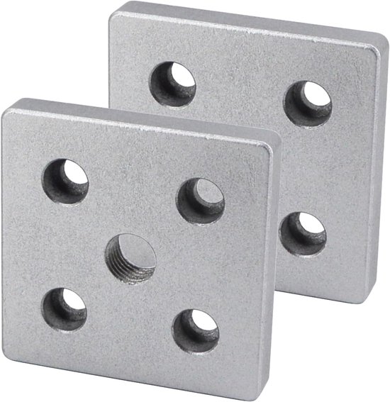 (2 Stuks) 8080 Serie M12 Aluminium Vierkante Basisplaten Joining Plate Connector Voor Europese Standaard Aluminium Profiel