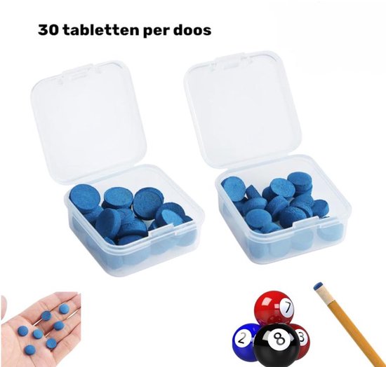 2 stuks - Biljartkeupunten - 13 mm biljartaccessoires - Poolkeupunten, Poolkeu-vervangingssets - Met opbergkoffer van ROYCELONG