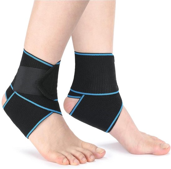 2 Stuks Enkelsupport | Zeer Elastische Enkelsbandages met Antislip Siliconen | Ideaal voor Sport, Hardlopen en Fietsen