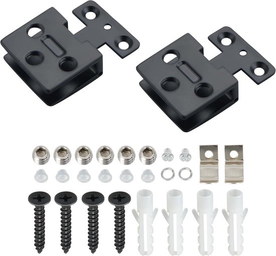 2 stuks glazen klemmen, verstelbare glazen houder, roestvrij staal, glashouder, robuust en praktisch, verstelbare glazen scheidingswand houder MCBL7003B-2P