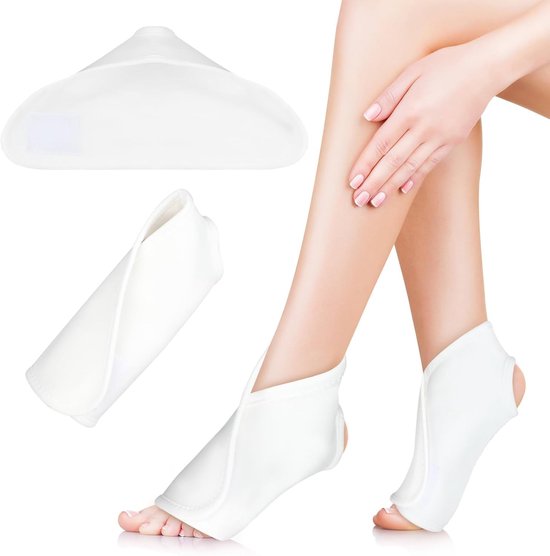 2 Stuks Herbruikbare Katoenen Enkelsupport Wrap voor Pijnverlichting bij Fasciitis, Verstelbare Compress voor Ontspanning en Ondersteuning van de Voet