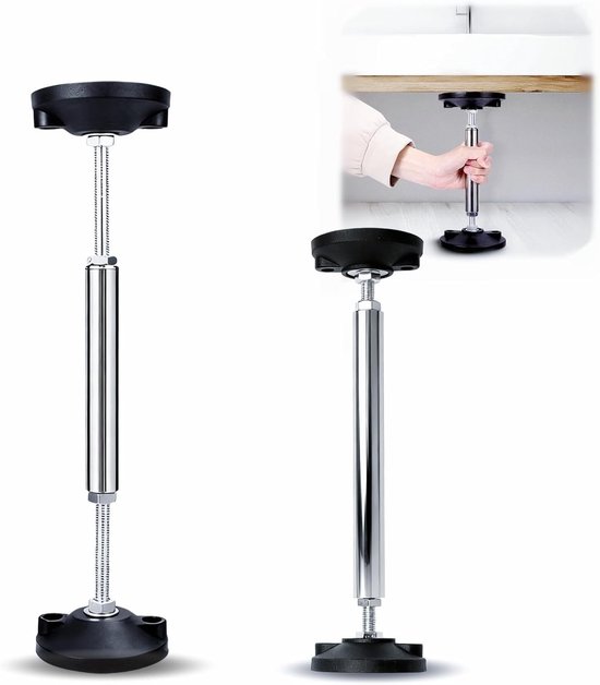 2 Stuks Hoogte Verstelbare Telescopische Steunbeugels tot 300 kg, Ideaal voor Wandkasten, Badkamerkasten en TV Meubels (28~42 cm)