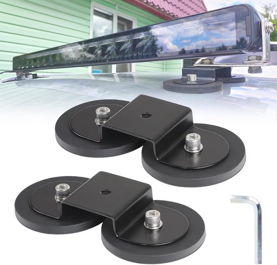 2 stuks magneten rubberen houder voor led-werklampen, magnetische werklicht, montagebeugels Ø 88 mm voor auto, buggy, vrachtwagen, lichtkoepel bar, N-vormig