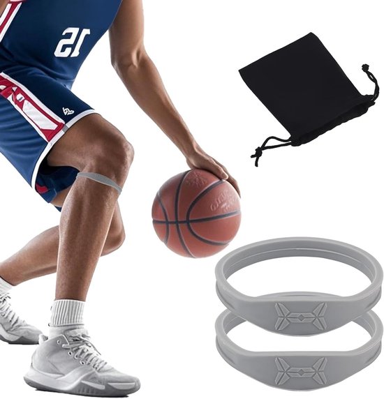 2 Stuks Patella Kniebanden, Siliconen Kniebraces voor Mannen en Vrouwen, Antislip Knieband Ondersteuning voor Sport, Basketbal, Voetbal en Volleybal