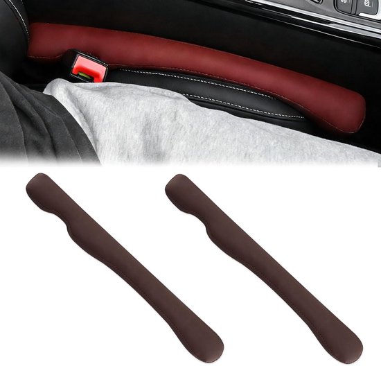 2 stuks PU lederen rugvullers voor autostoelen, spleet- en groefvullers voor optimaal comfort en ondersteuning