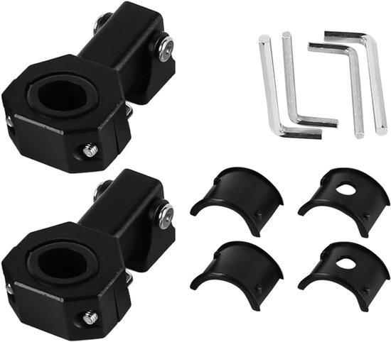 2 stuks Spotlight-montagebeugels Motorfiets Spotlight-beugels Aluminium Verstelbare koplampklemhouder voor motorfietsen