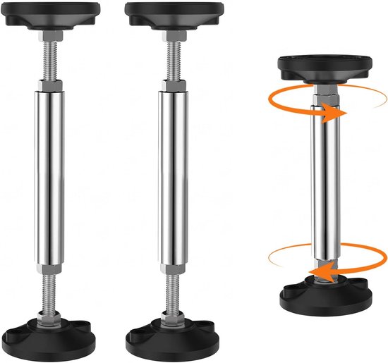 2 stuks telescopische steunstangen, verstelbaar, 28-42 cm montagesteun