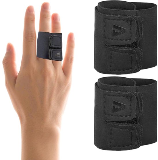 2 Stuks Vinger Splint, Neopreen Vingerbandage voor Pijnverlichting, Ondersteuning bij Sportblessures en Artritis, Geschikt voor Kleine Vingers en Tenen