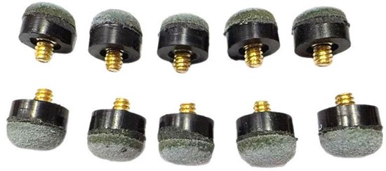 20 Biljartkeu-tips van echt leer – Vervangende keu-tips – Afmetingen: 1,3 x 1 x 1 cm – Hoge kwaliteit