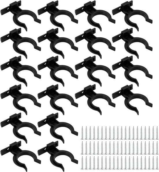 20 stuks bevestigingsclips voor keukenplinten, houders voor poten van 32 tot 42 mm, accessoires voor meubels met 60 schroeven voor montage van plinten