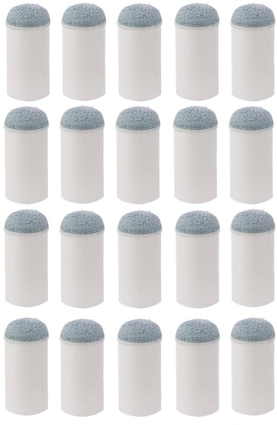 20-stuks Biljartkeu-Tip - Beschermer voor biljartkeu-Tip - Accessoire voor biljartkeu-Tip - Inschuifbare biljartkeu-Tip - 1,2 x 3 cm - Geen lijm of gereedschap nodig - Geschikt voor het repareren van biljart- En snookerkeu-Tips - Wit van Merkloos