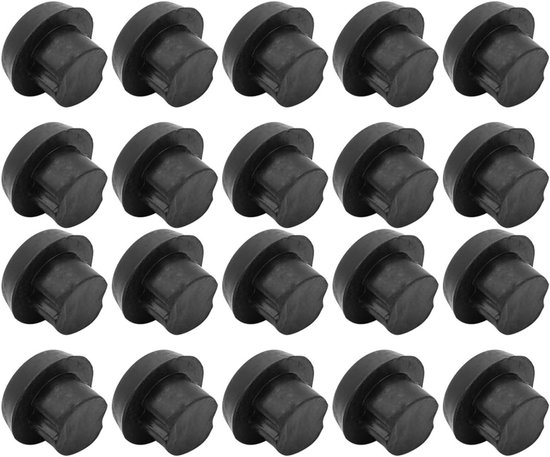20 Stuks Billiard Cue Onderkant Deksel - Rubber Plug, Eindkap en Bumper voor Biljartkeu